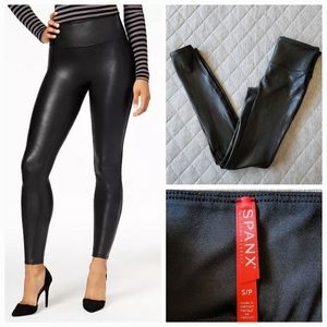Spanx Faux Leather Leggings Small
